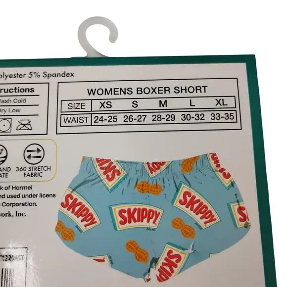 NWT Womens Med Boxers Planters Skippy PB Graphic Lounge Sleep Boxer Shorts Set - Picture 4 of 5